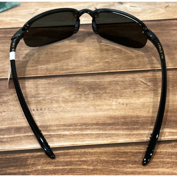 NEW MAUI JIM HOOKIPA 407-02 RX-ABLE SUNGLASSES Gloss Black Neutral Grey Lense - Picture 7 of 9